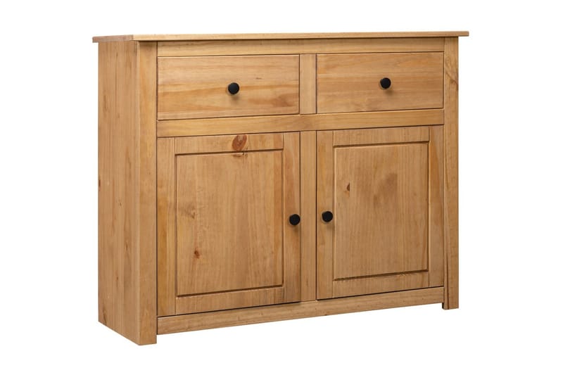 Skjenk 93x40x80 cm heltre furu Panama Range - Brun - Oppbevaring - Oppbevaringsmøbler - Sideboard & skjenker