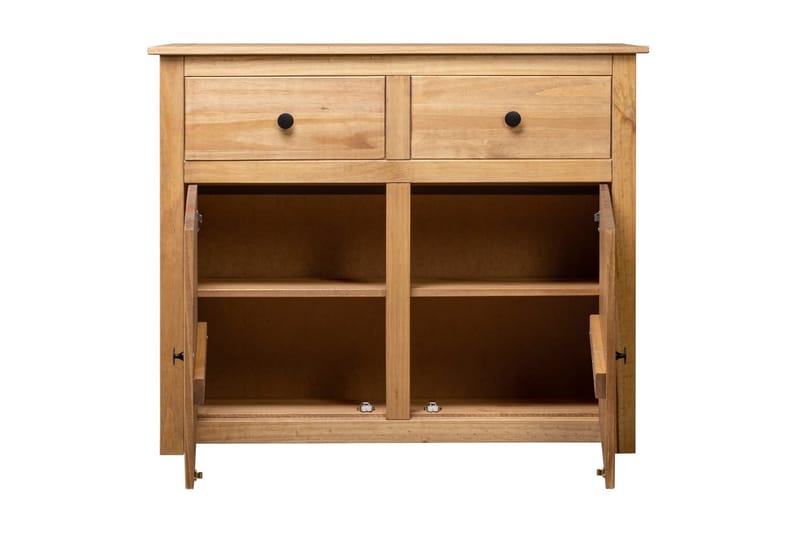 Skjenk 93x40x80 cm heltre furu Panama Range - Brun - Oppbevaring - Oppbevaringsmøbler - Sideboard & skjenker