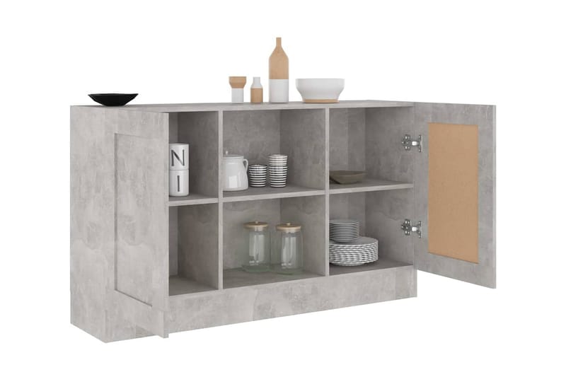 Skjenk betonggrå 120x30,5x70 cm sponplate - Grå - Oppbevaring - Oppbevaringsmøbler - Sideboard & skjenker