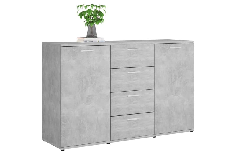 Skjenk betonggrå 120x35,5x75 cm sponplate - Grå - Oppbevaring - Oppbevaringsmøbler - Sideboard & skjenker