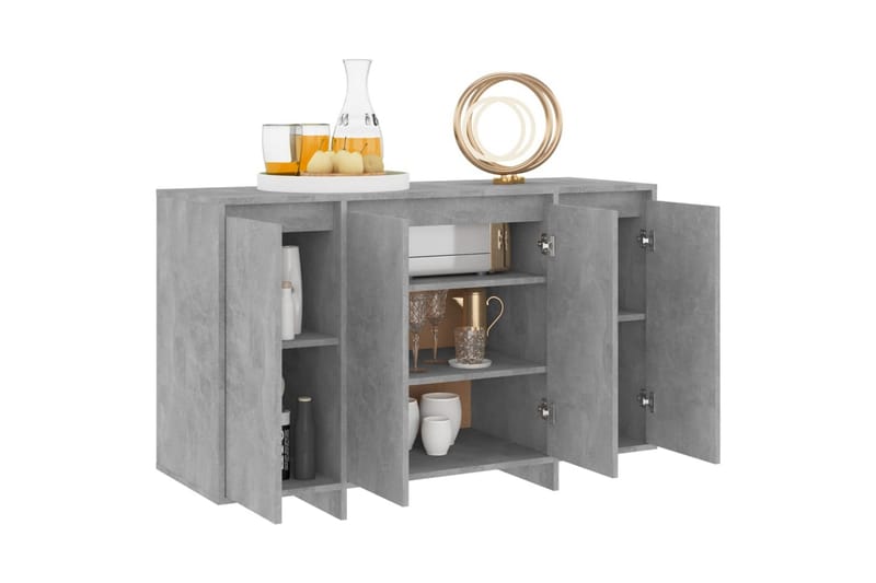 Skjenk betonggrå 120x41x75 cm sponplate - Grå - Oppbevaring - Oppbevaringsmøbler - Sideboard & skjenker