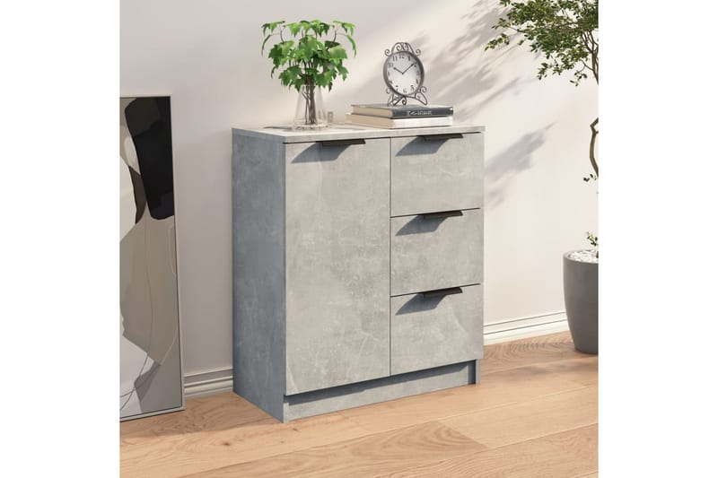 Skjenk betonggrå 60x30x70 cm konstruert tre - Grå - Oppbevaring - Oppbevaringsmøbler - Sideboard & skjenker