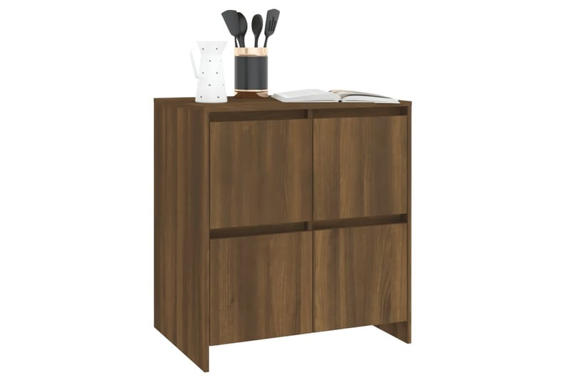 Skjenk brun eik 70x41x75 cm sponplate - Brun - Oppbevaring - Oppbevaringsmøbler - Sideboard & skjenker