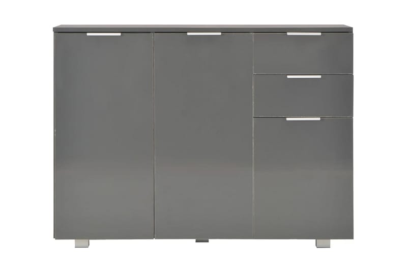 Skjenk høyglans grå 107x35x76 cm - Grå - Oppbevaring - Oppbevaringsmøbler - Sideboard & skjenker