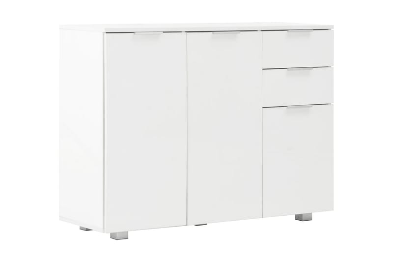 Skjenk høyglans hvit 107x35x76 cm - Hvit - Oppbevaring - Oppbevaringsmøbler - Sideboard & skjenker