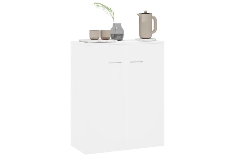 Skjenk høyglans hvit 60x30x75 cm sponplate - Oppbevaring - Oppbevaringsmøbler - Sideboard & skjenker