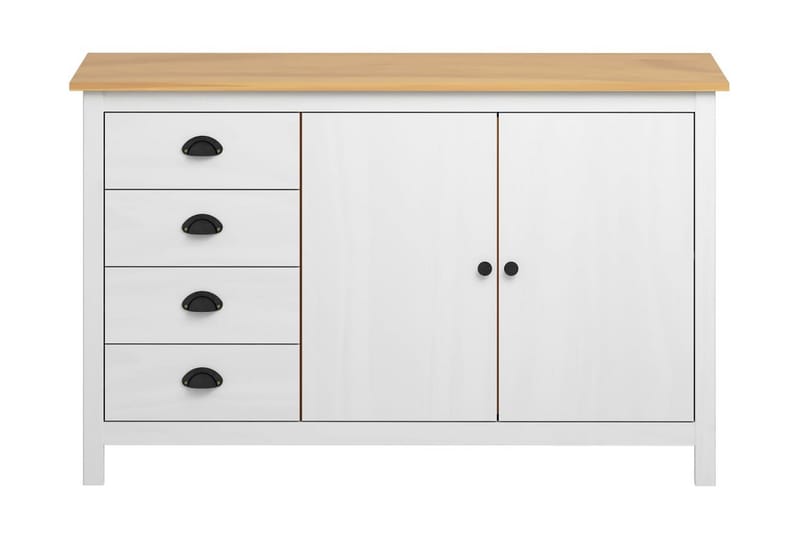 Skjenk Hill Range hvit 130x40x80 cm heltre furu - Oppbevaring - Oppbevaringsmøbler - Sideboard & skjenker