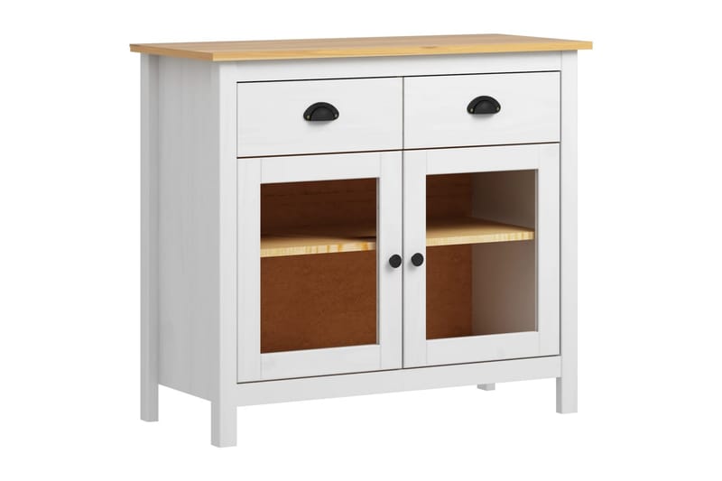 Skjenk Hill Range hvit 90x40x80 cm heltre furu - Oppbevaring - Oppbevaringsmøbler - Sideboard & skjenker