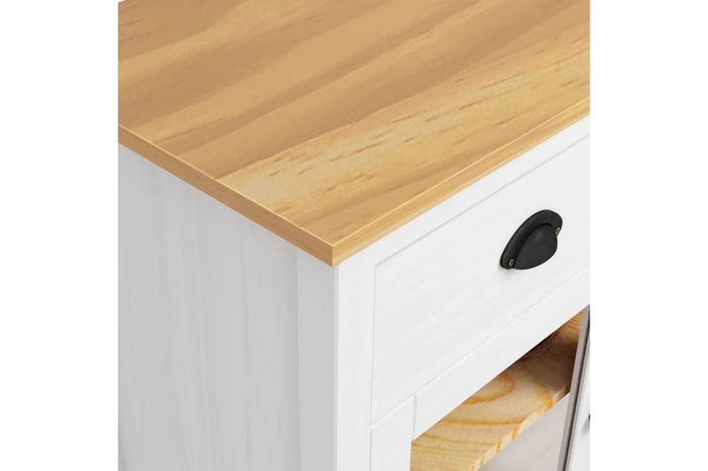 Skjenk Hill Range hvit 90x40x80 cm heltre furu - Oppbevaring - Oppbevaringsmøbler - Sideboard & skjenker