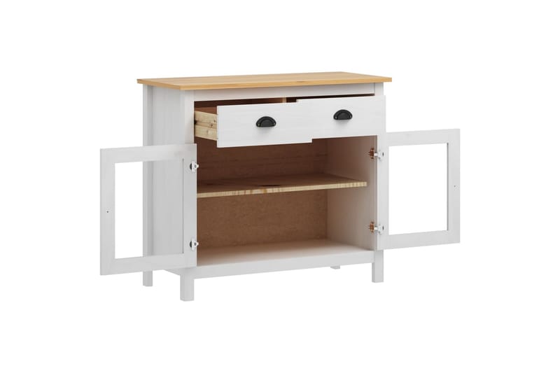 Skjenk Hill Range hvit 90x40x80 cm heltre furu - Oppbevaring - Oppbevaringsmøbler - Sideboard & skjenker