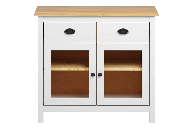 Skjenk Hill Range hvit 90x40x80 cm heltre furu - Oppbevaring - Oppbevaringsmøbler - Sideboard & skjenker