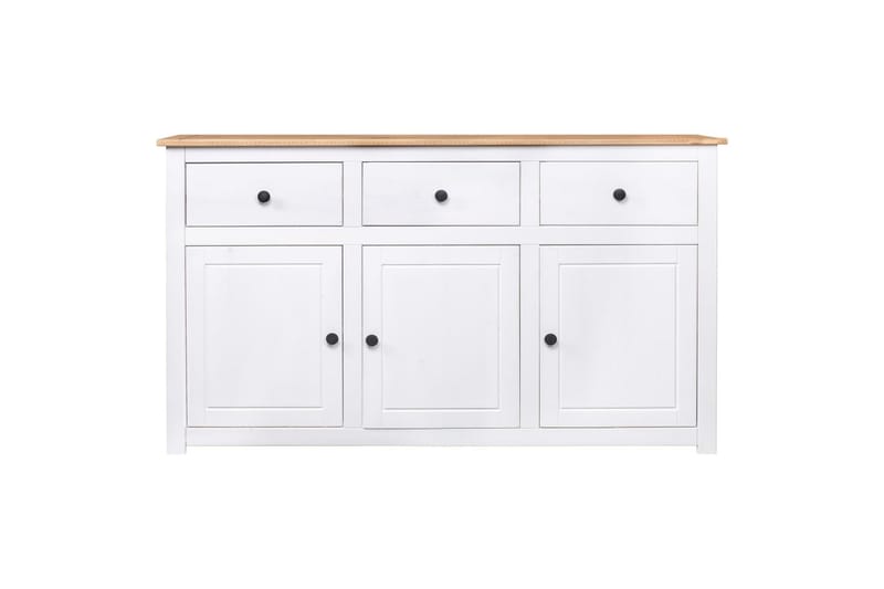 Skjenk hvit 135x40x80 cm heltre furu Panama Range - Hvit - Oppbevaring - Oppbevaringsmøbler - Sideboard & skjenker