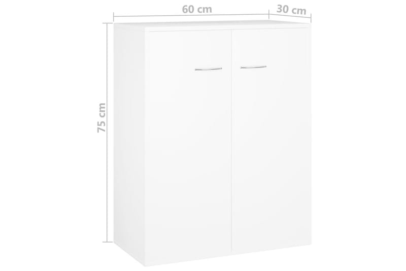 Skjenk hvit 60x30x75 cm sponplate - Oppbevaring - Oppbevaringsmøbler - Sideboard & skjenker