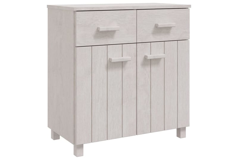 Skjenk hvit 79x40x80 cm heltre furu - Hvit - Oppbevaring - Oppbevaringsmøbler - Sideboard & skjenker