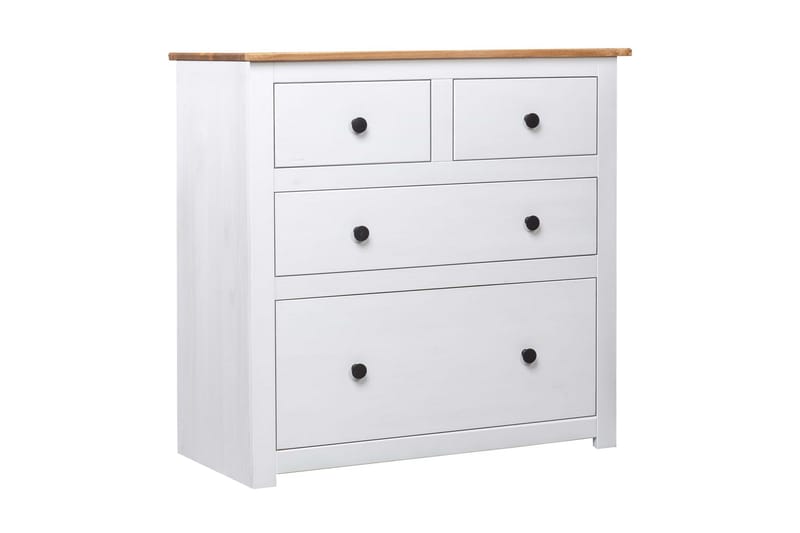 Skjenk hvit 80x40x83 cm furu Panama Range - Hvit - Oppbevaring - Oppbevaringsmøbler - Sideboard & skjenker