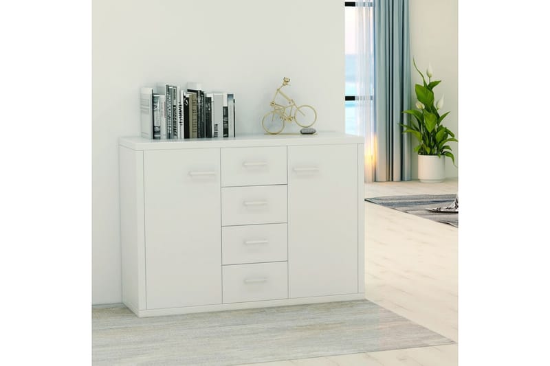 Skjenk hvit 88x30x65 cm sponplate - Oppbevaring - Oppbevaringsmøbler - Sideboard & skjenker