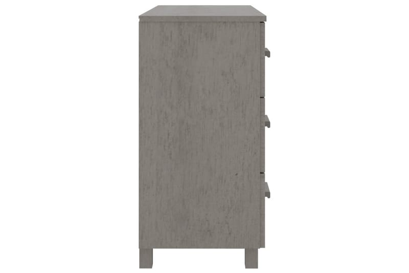 Skjenk lysegrå 90x40x80 cm heltre furu - Grå - Oppbevaring - Oppbevaringsmøbler - Sideboard & skjenker