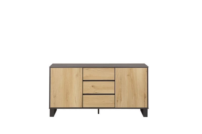 Skjenk lyst tre/svart ELDA - Tre/Natur - Oppbevaring - Oppbevaringsmøbler - Sideboard & skjenker