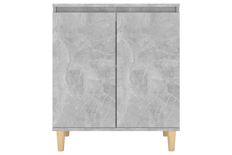 Skjenk med ben i heltre betonggrå 60x35x70 cm sponplate - Grå - Oppbevaring - Oppbevaringsmøbler - Sideboard & skjenker