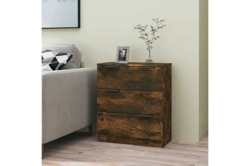 Skjenk røkt eik 60x30x70 cm konstruert tre - Brun - Oppbevaring - Oppbevaringsmøbler - Sideboard & skjenker