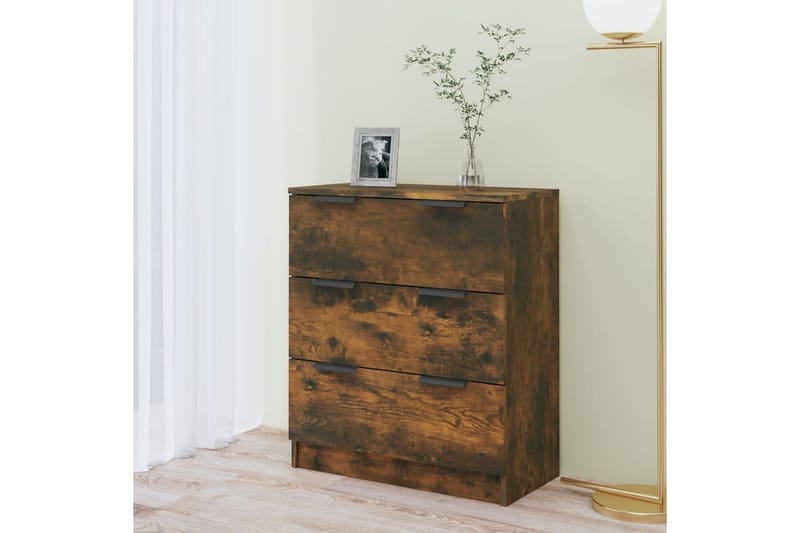 Skjenk røkt eik 60x30x70 cm konstruert tre - Brun - Oppbevaring - Oppbevaringsmøbler - Sideboard & skjenker