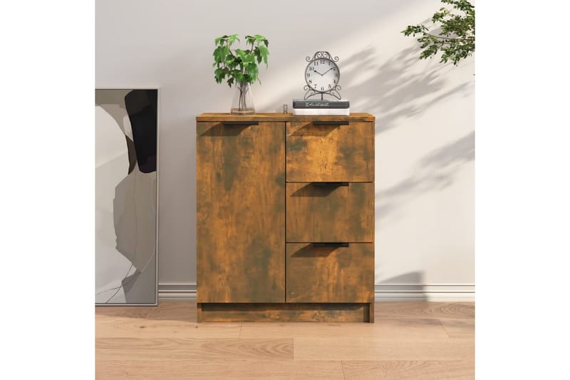 Skjenk røkt eik 60x30x70 cm konstruert tre - Brun - Oppbevaring - Oppbevaringsmøbler - Sideboard & skjenker