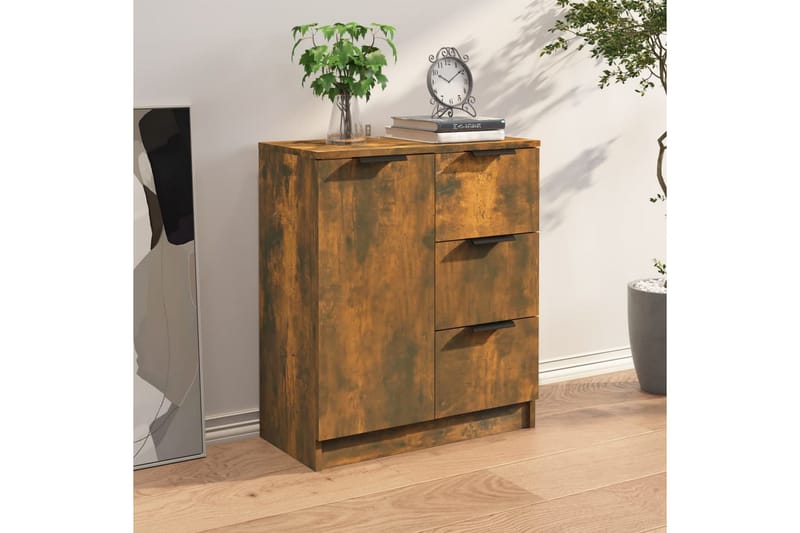 Skjenk røkt eik 60x30x70 cm konstruert tre - Brun - Oppbevaring - Oppbevaringsmøbler - Sideboard & skjenker