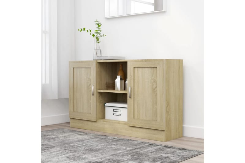 Skjenk sonoma eik 120x30,5x70 cm sponplate - Brun - Oppbevaring - Oppbevaringsmøbler - Sideboard & skjenker