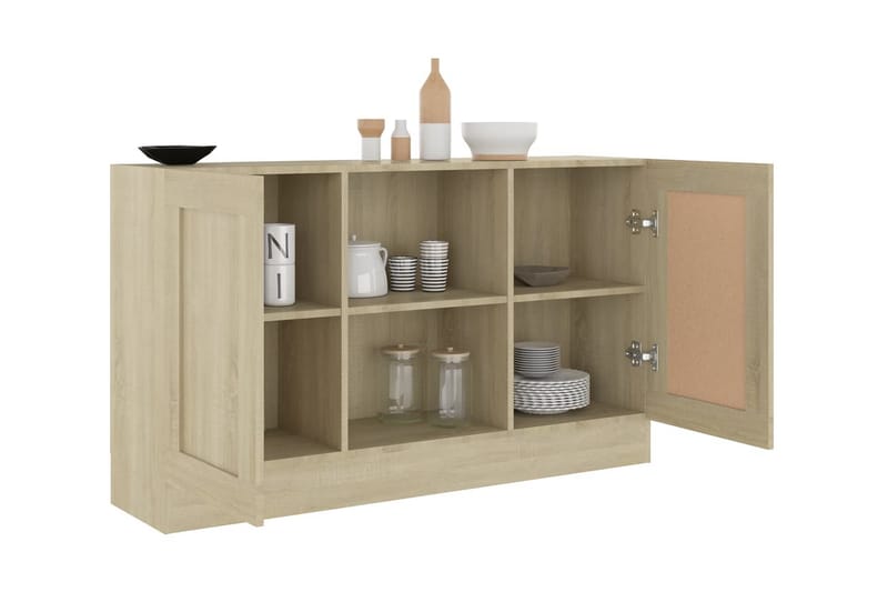 Skjenk sonoma eik 120x30,5x70 cm sponplate - Brun - Oppbevaring - Oppbevaringsmøbler - Sideboard & skjenker