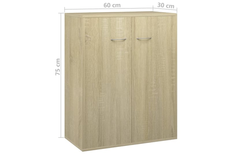 Skjenk sonoma eik 60x30x75 cm sponplate - Oppbevaring - Oppbevaringsmøbler - Sideboard & skjenker