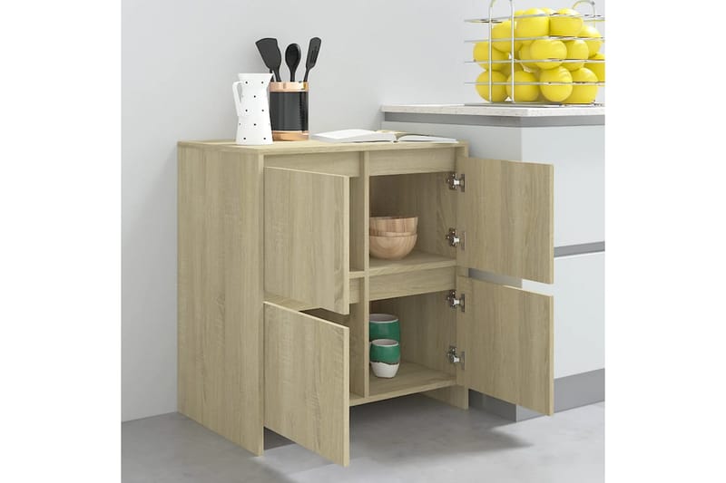 Skjenk sonoma eik 70x41x75 cm sponplate - Brun - Oppbevaring - Oppbevaringsmøbler - Sideboard & skjenker