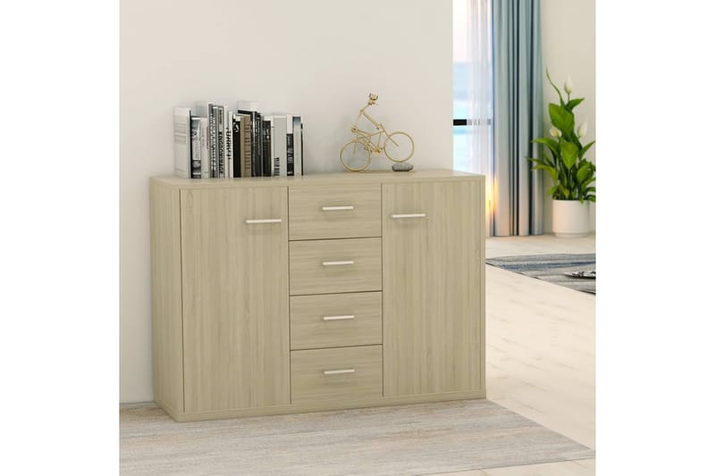 Skjenk sonoma eik 88x30x65 cm sponplate - Oppbevaring - Oppbevaringsmøbler - Sideboard & skjenker