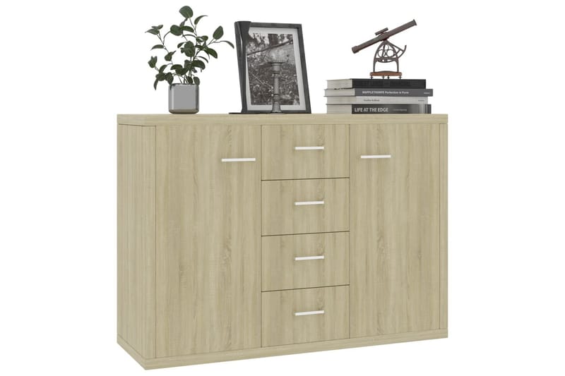 Skjenk sonoma eik 88x30x65 cm sponplate - Oppbevaring - Oppbevaringsmøbler - Sideboard & skjenker