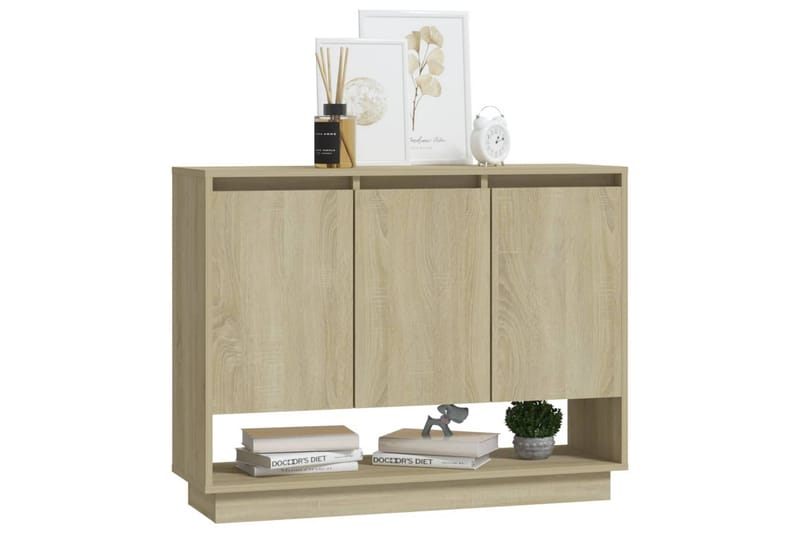 Skjenk sonoma eik 97x31x75 cm sponplate - Beige - Oppbevaring - Oppbevaringsmøbler - Sideboard & skjenker