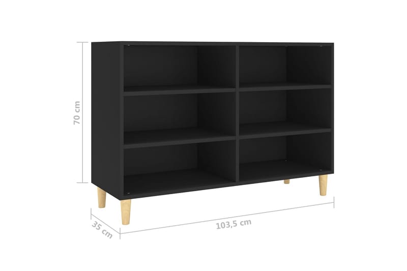 Skjenk svart 103,5x35x70 cm sponplate - Svart - Oppbevaring - Oppbevaringsmøbler - Sideboard & skjenker