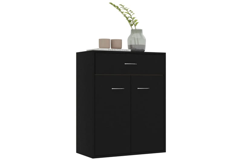 Skjenk svart 60x30x75 cm sponplate - Oppbevaring - Oppbevaringsmøbler - Sideboard & skjenker