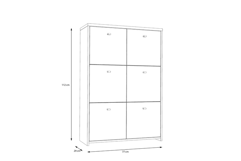 Toledor skjenk 113x77 cm - Brun / Hvit - Oppbevaring - Oppbevaringsmøbler - Sideboard & skjenker