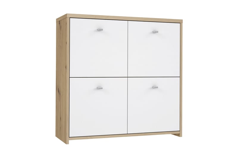 Toledor Skjenk 4 Skap 74x77 cm - Brun / Hvit - Oppbevaring - Oppbevaringsmøbler - Sideboard & skjenker