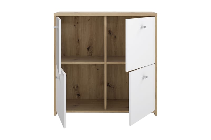 Toledor Skjenk 4 Skap 74x77 cm - Brun / Hvit - Oppbevaring - Oppbevaringsmøbler - Sideboard & skjenker