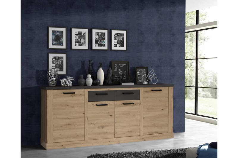 Trecante skjenk 90x213 cm - Brun / Grå - Oppbevaring - Oppbevaringsmøbler - Sideboard & skjenker