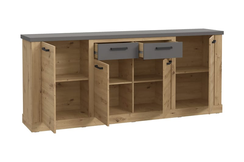 Trecante skjenk 90x213 cm - Brun / Grå - Oppbevaring - Oppbevaringsmøbler - Sideboard & skjenker