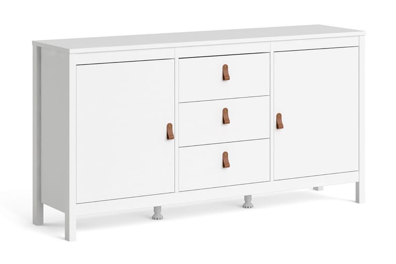 Vallvidera Sideboard 38x151 cm - Hvit/Natur - Oppbevaring - Oppbevaringsmøbler - Sideboard & skjenker