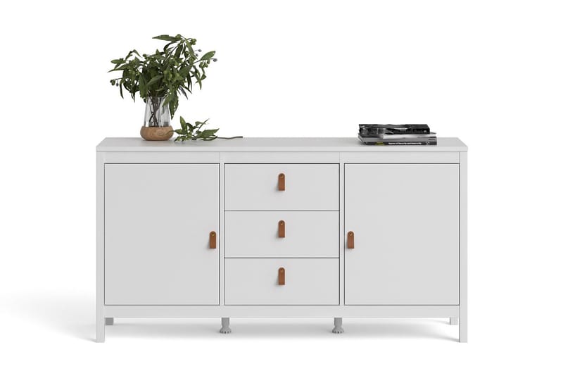 Vallvidera Sideboard 38x151 cm - Hvit/Natur - Oppbevaring - Oppbevaringsmøbler - Sideboard & skjenker