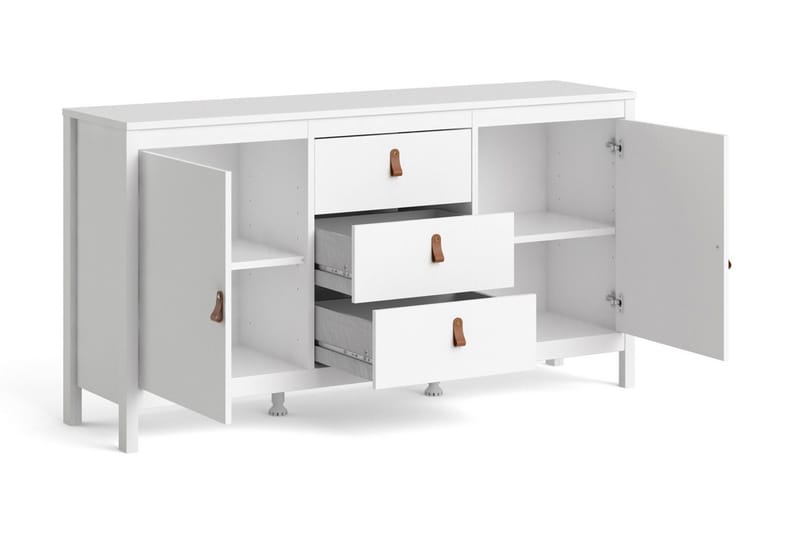 Vallvidera Sideboard 38x151 cm - Hvit/Natur - Oppbevaring - Oppbevaringsmøbler - Sideboard & skjenker