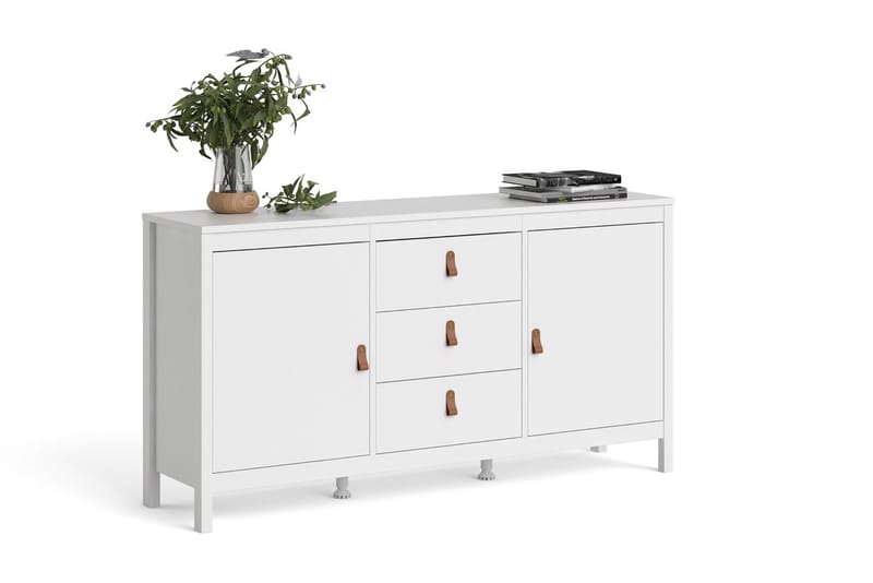 Vallvidera Sideboard 38x151 cm - Hvit/Natur - Oppbevaring - Oppbevaringsmøbler - Sideboard & skjenker