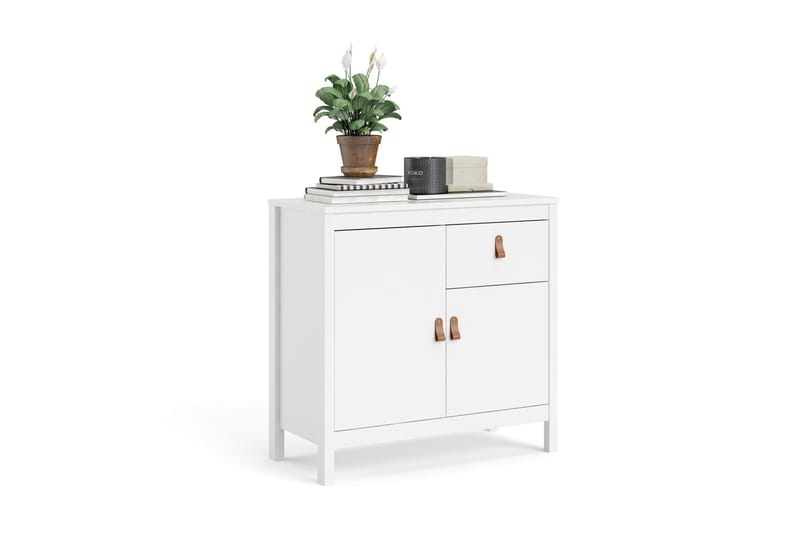 Vallvidera Sideboard 38x82 cm - Hvit/Natur - Oppbevaring - Oppbevaringsmøbler - Sideboard & skjenker