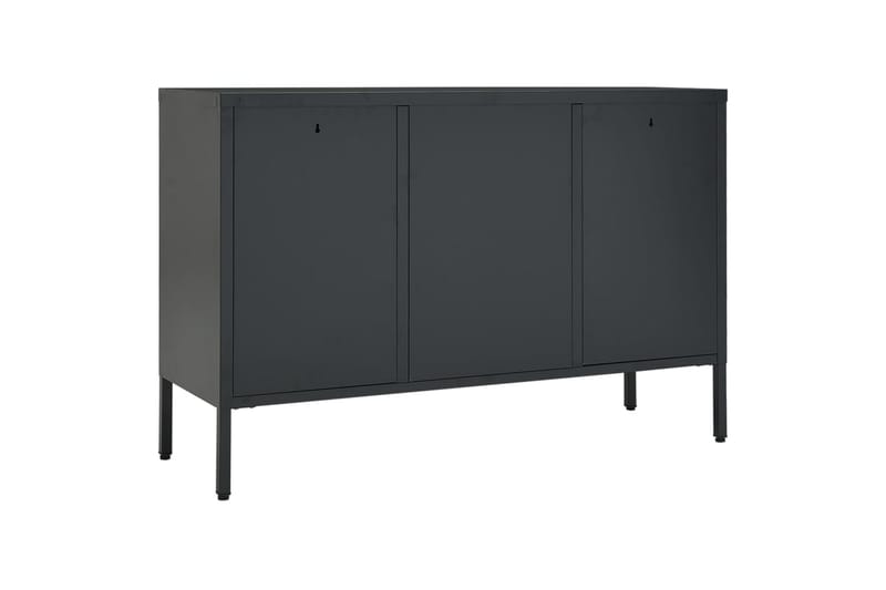 Skjenk antrasitt 105x35x70 cm stål og herdet glass - Antrasittgrå - Sideboard & skjenker