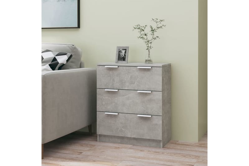 Skjenk betonggrå 60x30x70 cm konstruert tre - Grå - Sideboard & skjenker