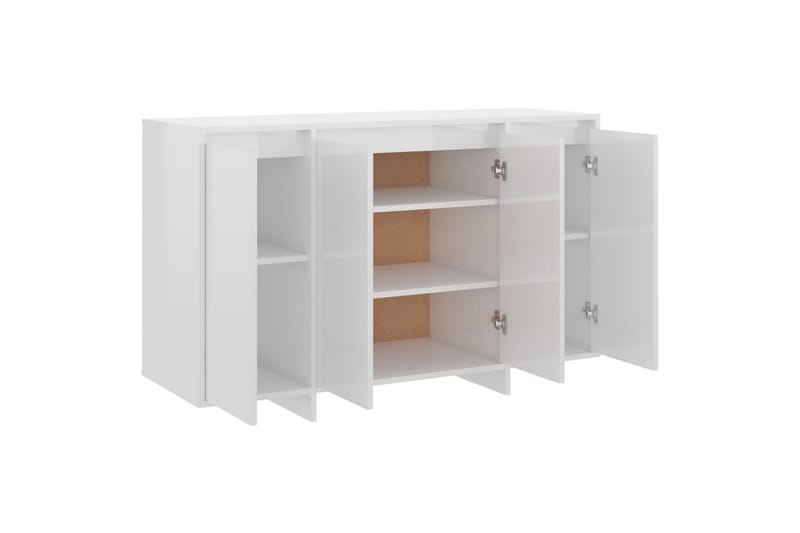 Skjenk høyglans hvit 120x41x75 cm sponplate - Hvit - Oppbevaring - Oppbevaringsmøbler - Sideboard & skjenker