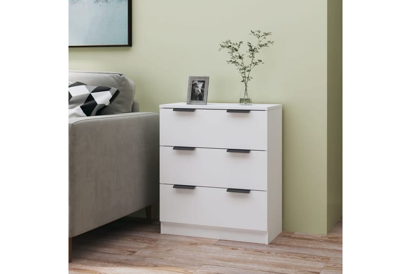 Skjenk hvit 60x30x70 cm konstruert tre - Hvit - Oppbevaring - Oppbevaringsmøbler - Sideboard & skjenker